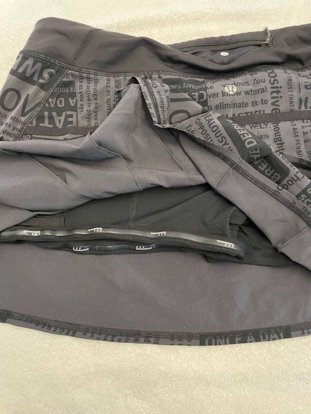 lululemon athletica Black Printed Active Skort - Picture 3 of 6